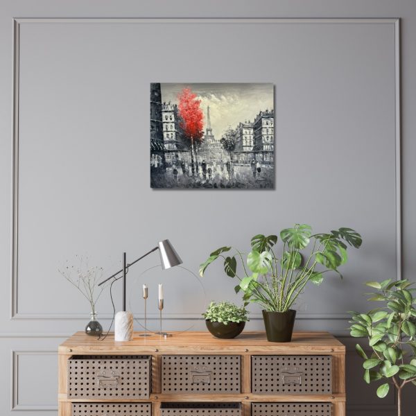 Paris Eiffel Tower with Red Tree - Image 4