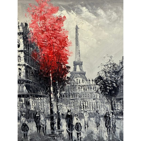Paris Eiffel Tower with Red Tree - Image 5
