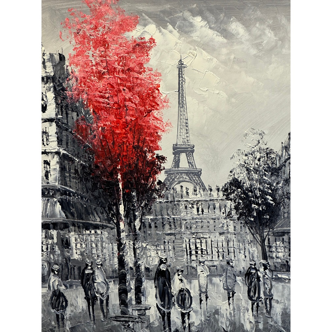 Paris Eiffel Tower with Red Tree - Image 5